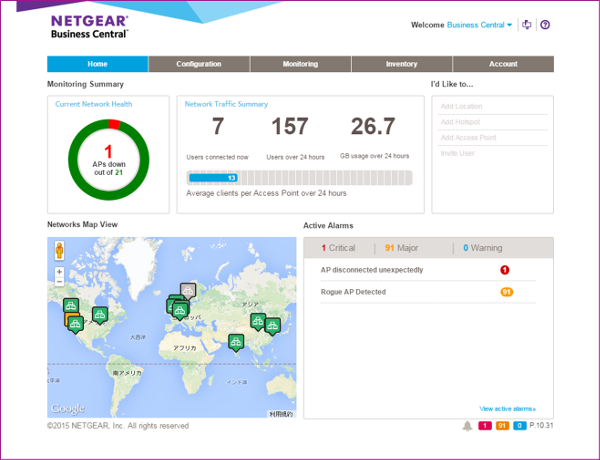 NETGEAR Business Central Wireless Manager