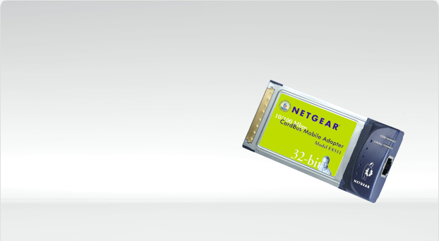 10/100 NETGEAR FA511 32-bit CardBus PC Card Mobile 